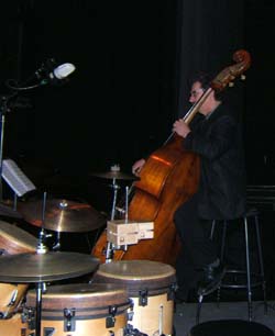 jim, practicing alone on stage, before the concert