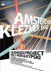 JuMu Amsterdam Klezmer concert poster, Mar 2007