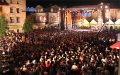 Crowd at the concert, later at night. Photo: Bob Blacksberg.