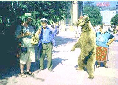 Bob and friend and a dancing bear